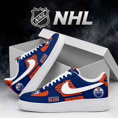 SPECIAL EDITION - NEW CUSTOMIZED NHL03 EMO EDMONTON OILERS AF1 SHOES