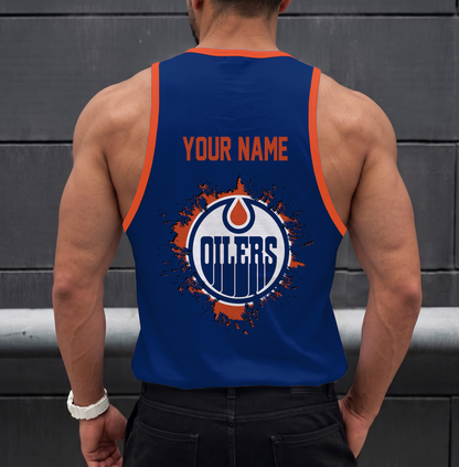 LIMITED EDITION - NEW CUSTOMIZED NHL03 EMO EDMONTON OILERS UNISEX TANK TOP