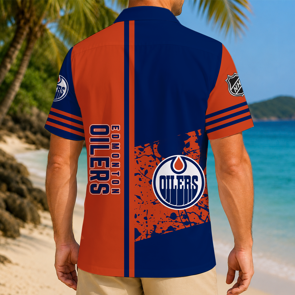 LIMITED EDITION - NEW CUSTOMIZED NHL03 EMO EDMONTON OILERS UNISEX HAWAIIAN SHIRT