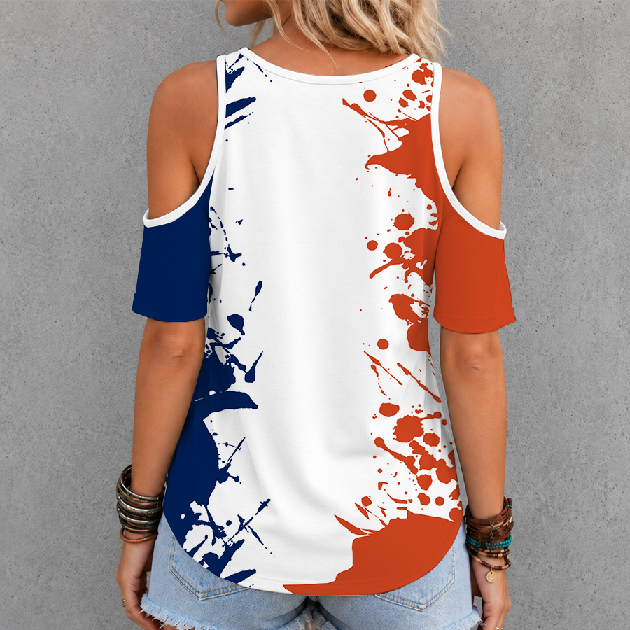 [SUPER SALE] NEW CUSTOMIZED NHL03 EMO EDMONTON OILERS CRISS CROSS V-NECK TOP