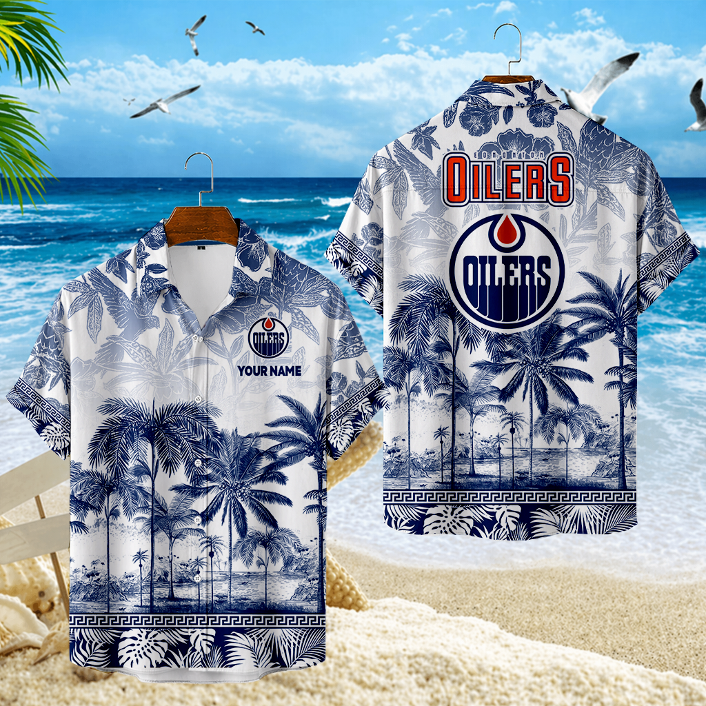 LIMITED EDITION - NEW CUSTOMIZED NHL03 EMO EDMONTON OILERS UNISEX HAWAIIAN SHIRT