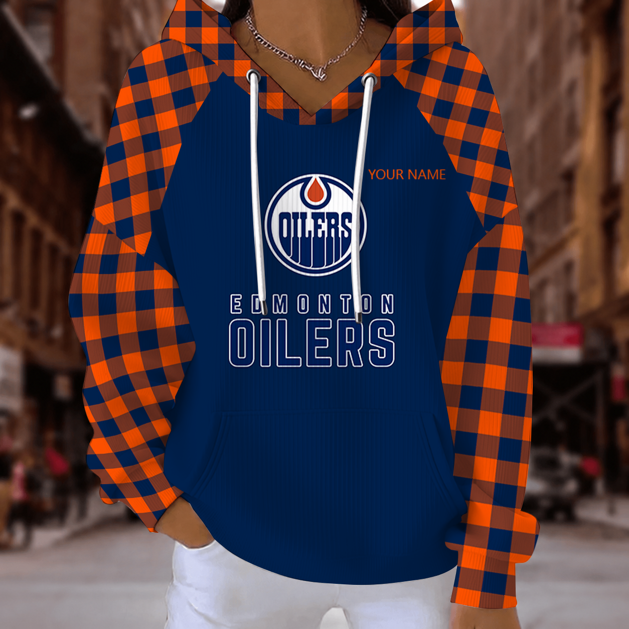 [SUPER SALE] NEW CUSTOMIZED NHL03 EMO EDMONTON OILERS RIBBED HOODIE & SWEATSHIRT