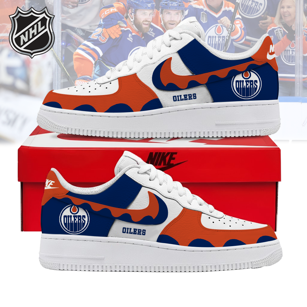 VIRAL EDITION - NEW CUSTOMIZED NHL03 EMO EDMONTON OILERS AF1 SHOES