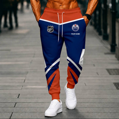LIMITED EDITION - NEW CUSTOMIZED NHL03 EMO EDMONTON OILERS UNISEX LONG PANTS