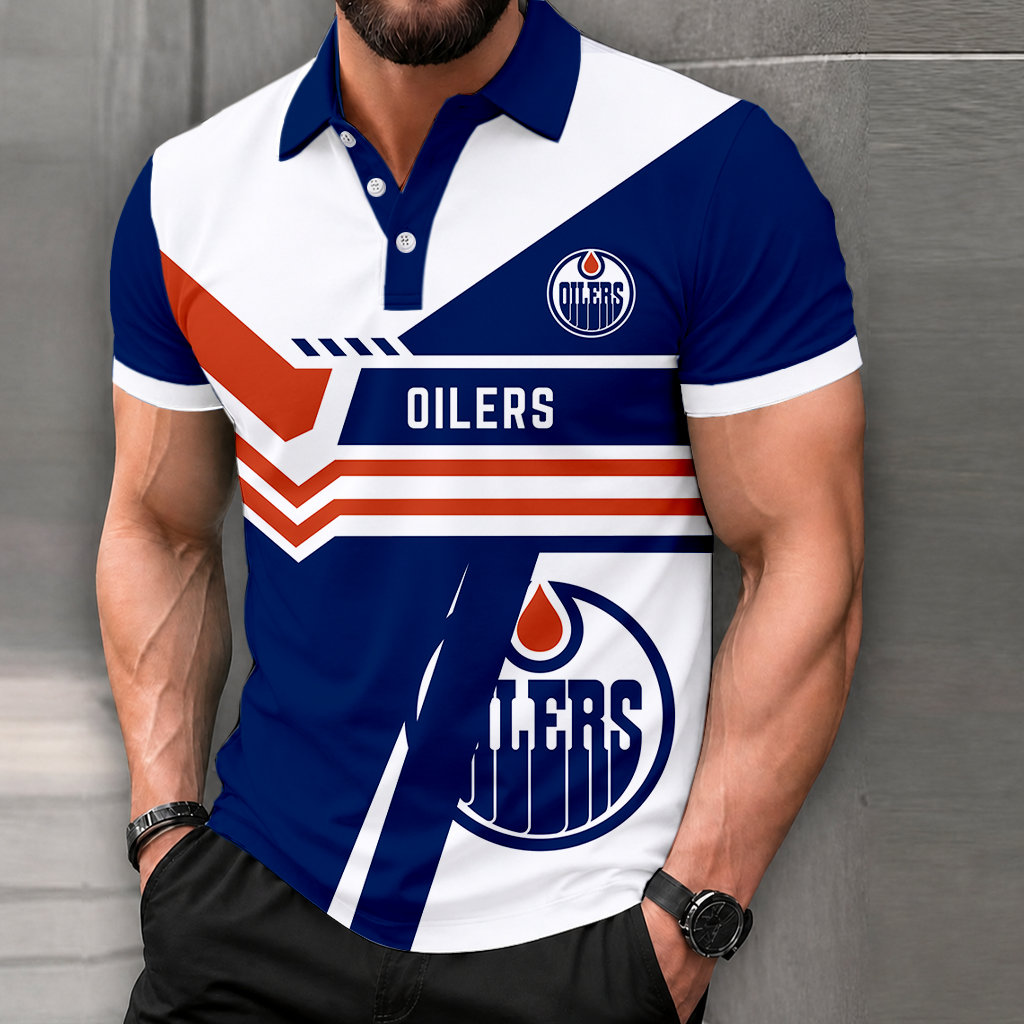 LIMITED EDITION - NEW CUSTOMIZED NHL03 EMO EDMONTON OILERS POLO SHIRT, ZIP POLO SHIRT & T-SHIRTS