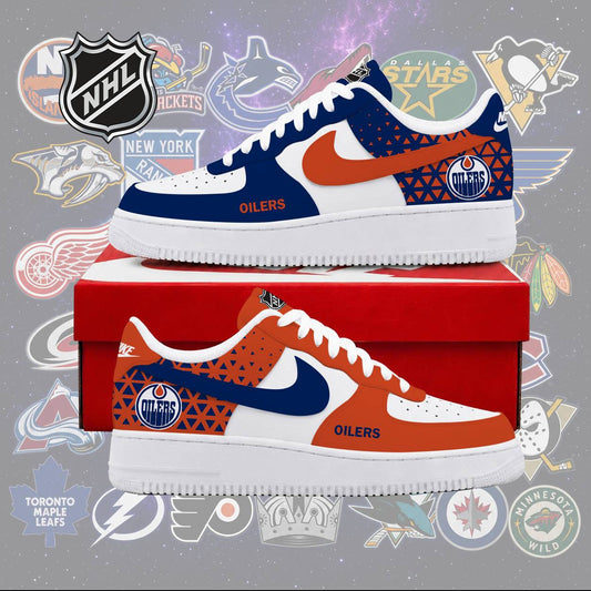 LIMITED EDITION - NEW CUSTOMIZED NHL03 EMO EDMONTON OILERS AF1 SHOES