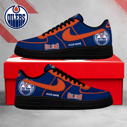 LIMITED EDITION - NEW CUSTOMIZED NHL03 EMO EDMONTON OILERS AF1 SHOES