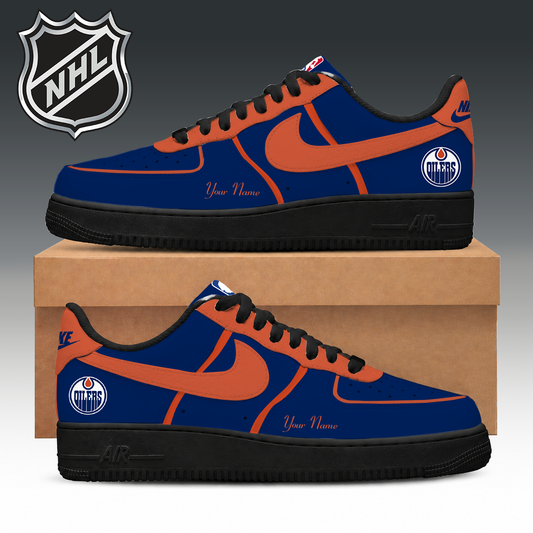 LIMITED EDITION - NEW CUSTOMIZED NHL03 EMO EDMONTON OILERS AF1 SNEAKER