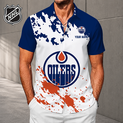 LIMITED EDITION - NEW CUSTOMIZED NHL03 EMO EDMONTON OILERS UNISEX HAWAIIAN SHIRT