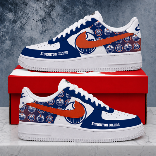 LIMITED EDITION - NEW CUSTOMIZED NHL03 EMO EDMONTON OILERS AF1 SHOES