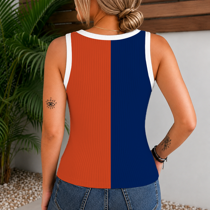 [SUPER SALE] NEW CUSTOMIZED NHL03 EMO EDMONTON OILERS WOMEN'S V-NECK TANK TOP