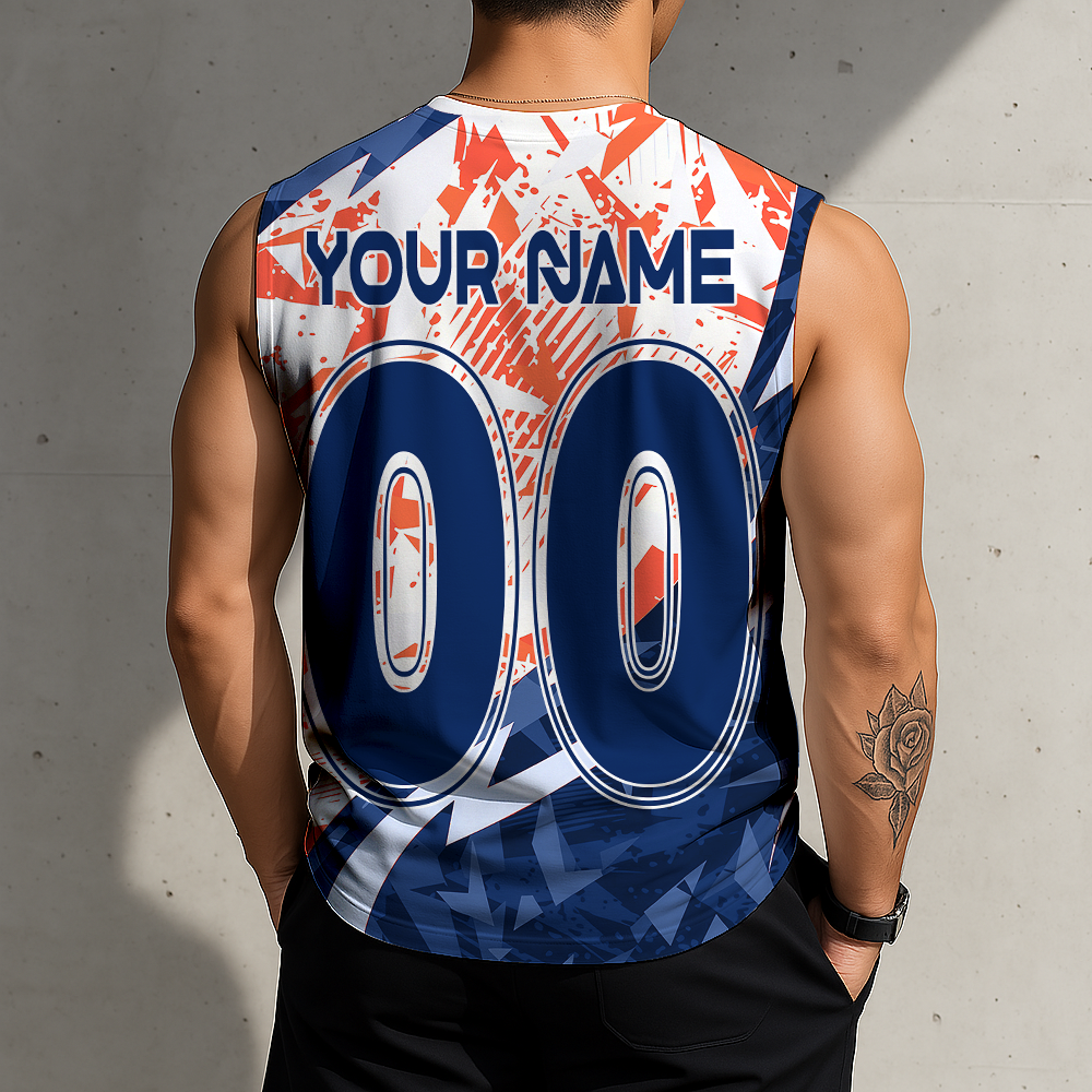 LIMITED EDITION - NEW CUSTOMIZED NHL03 EMO EDMONTON OILERS TANK TOP & GYM SHIRT