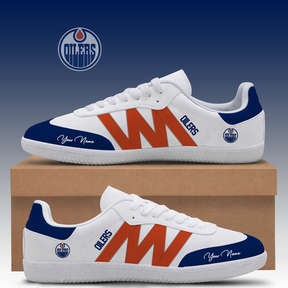 [SUPER SALE] NEW CUSTOMIZED NHL03 EMO EDMONTON OILERS CLASSIC SNEAKERS