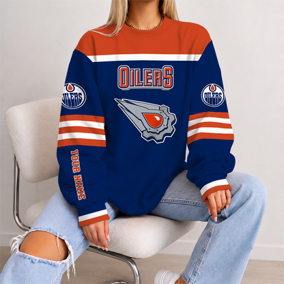 [SUPER SALE] NEW CUSTOMIZED NHL03 EMO EDMONTON OILERS UNISEX SWEATSHIRT
