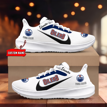 [SUPER SALE] NEW CUSTOMIZED NHL03 EMO EDMONTON OILERS ROAD RUNNING SHOES