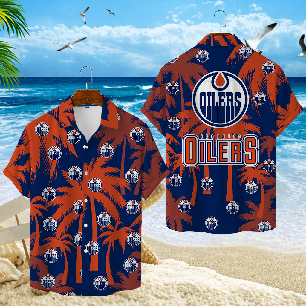LIMITED EDITION - NEW CUSTOMIZED NHL03 EMO EDMONTON OILERS UNISEX HAWAIIAN SHIRT