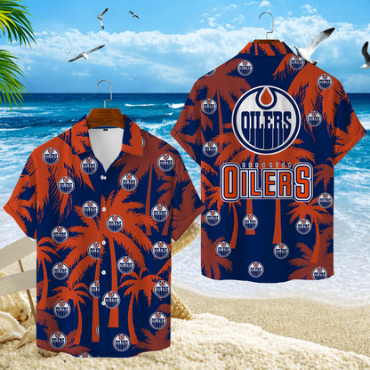 LIMITED EDITION - NEW CUSTOMIZED NHL03 EMO EDMONTON OILERS UNISEX HAWAIIAN SHIRT