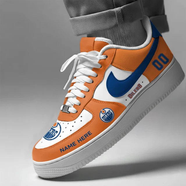 [SUPER SALE] NEW CUSTOMIZED NHL03 EMO EDMONTON OILERS AF1 SHOES