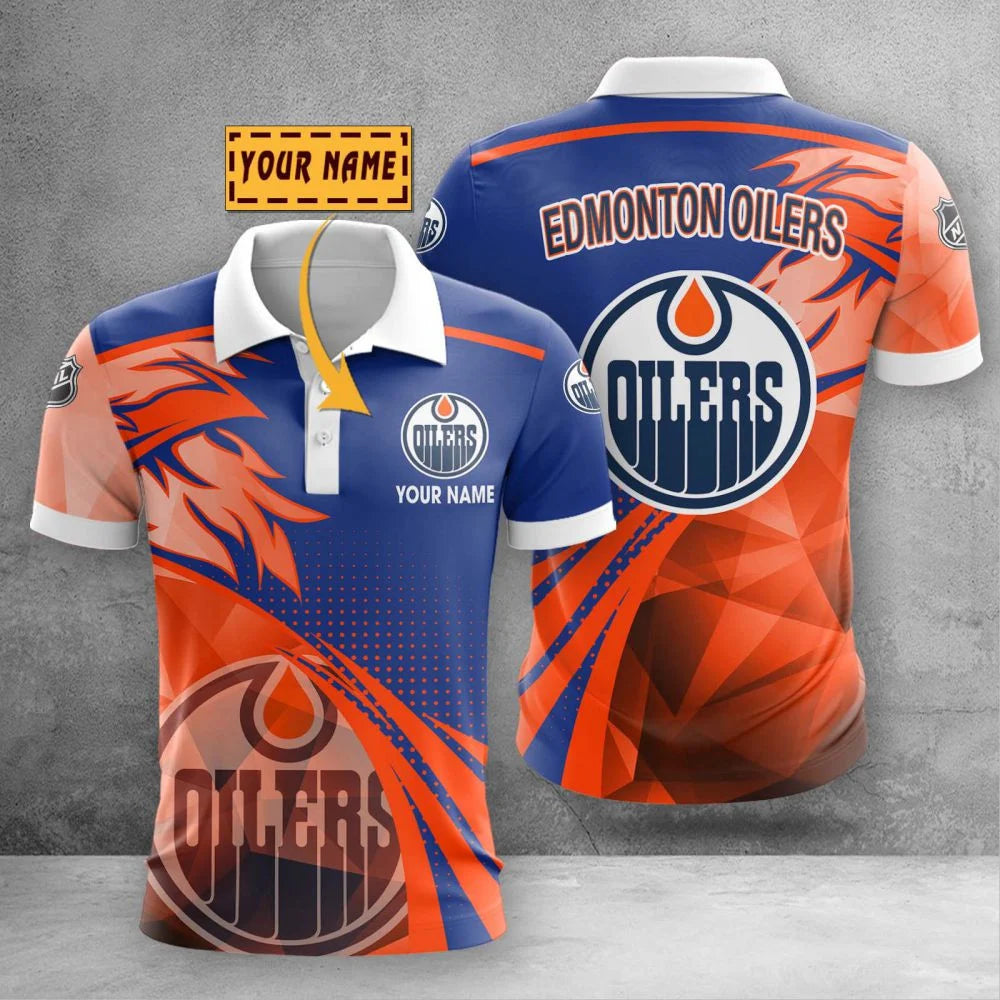 LIMITED EDITION - NEW CUSTOMIZED NHL03 EMO EDMONTON OILERS POLO SHIRT, ZIP POLO SHIRT & T-SHIRTS
