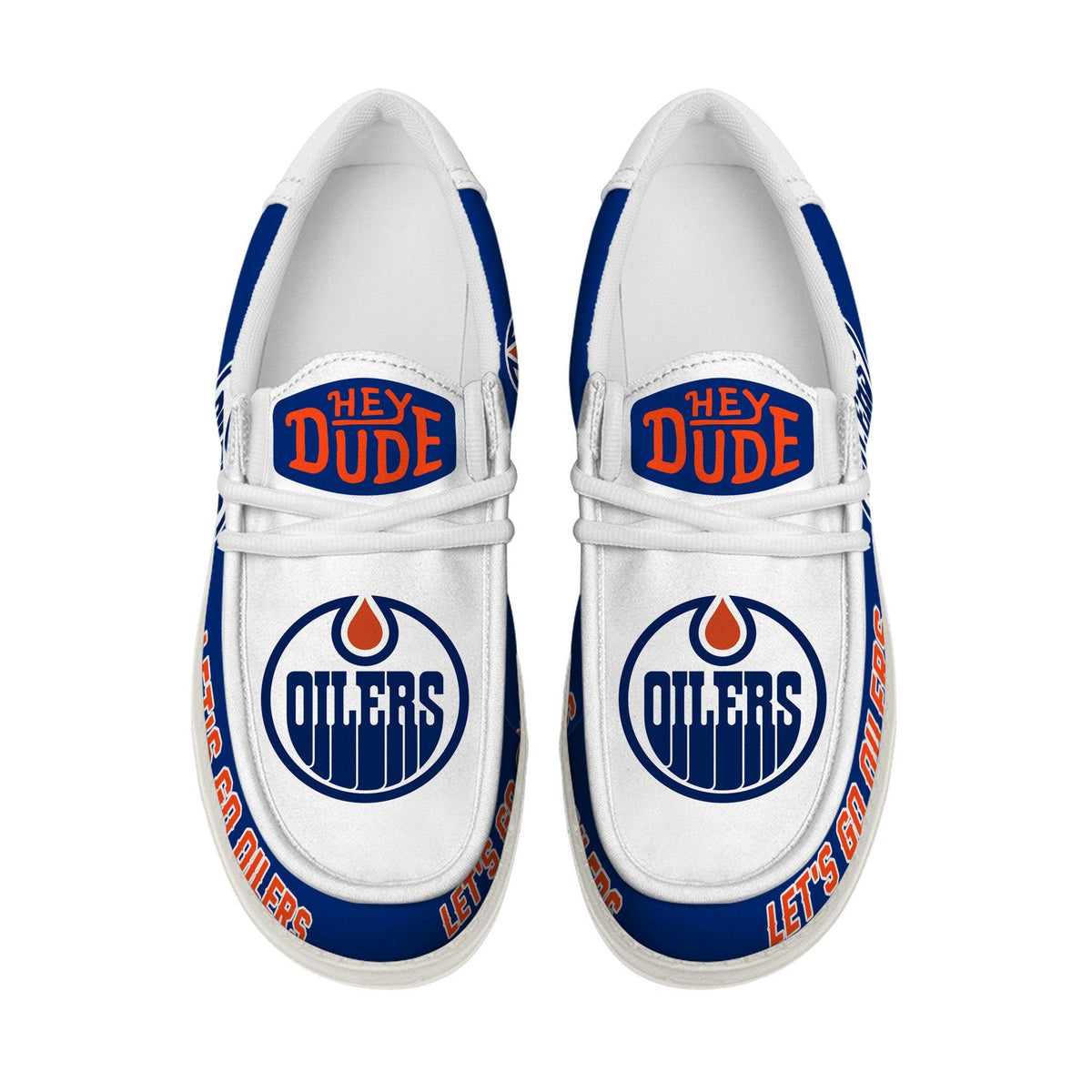 LIMITED EDITION - NEW CUSTOMIZED NHL03 EMO EDMONTON OILERS LOAFER SHOES