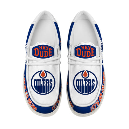 LIMITED EDITION - NEW CUSTOMIZED NHL03 EMO EDMONTON OILERS LOAFER SHOES