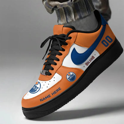 [SUPER SALE] NEW CUSTOMIZED NHL03 EMO EDMONTON OILERS AF1 SHOES
