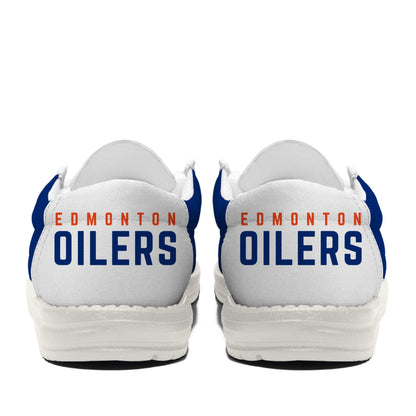 LIMITED EDITION - NEW CUSTOMIZED NHL03 EMO EDMONTON OILERS LOAFER SHOES