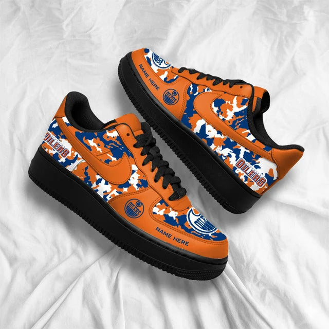 [SUPER SALE] NEW CUSTOMIZED NHL03 EMO EDMONTON OILERS AF1 SHOES