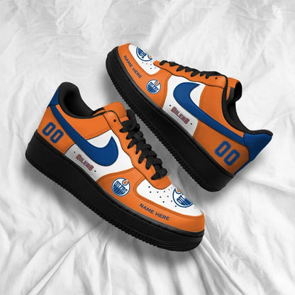 [SUPER SALE] NEW CUSTOMIZED NHL03 EMO EDMONTON OILERS AF1 SHOES