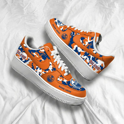 [SUPER SALE] NEW CUSTOMIZED NHL03 EMO EDMONTON OILERS AF1 SHOES