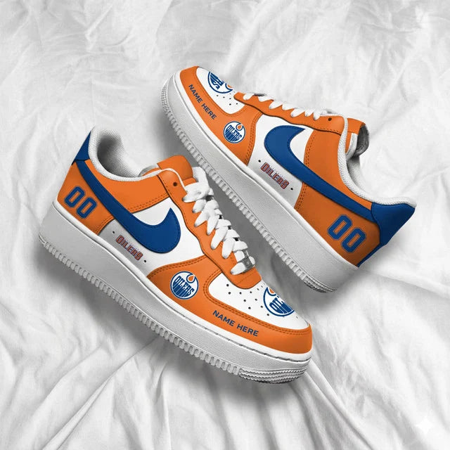 [SUPER SALE] NEW CUSTOMIZED NHL03 EMO EDMONTON OILERS AF1 SHOES