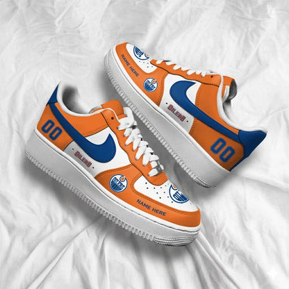 [SUPER SALE] NEW CUSTOMIZED NHL03 EMO EDMONTON OILERS AF1 SHOES