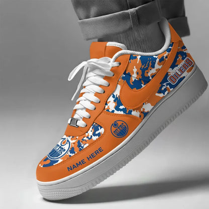 [SUPER SALE] NEW CUSTOMIZED NHL03 EMO EDMONTON OILERS AF1 SHOES