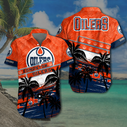 LIMITED EDITION - NEW CUSTOMIZED NHL03 EMO EDMONTON OILERS UNISEX HAWAIIAN SHIRT