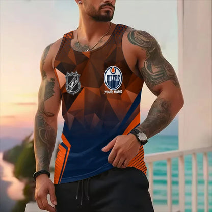 [SUPER SALE] NEW CUSTOMIZED NHL03 EMO EDMONTON OILERS UNISEX TANK TOP