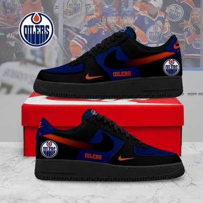 ELITE EDITION - NEW CUSTOMIZED NHL03 EMO EDMONTON OILERS AF1 SHOES
