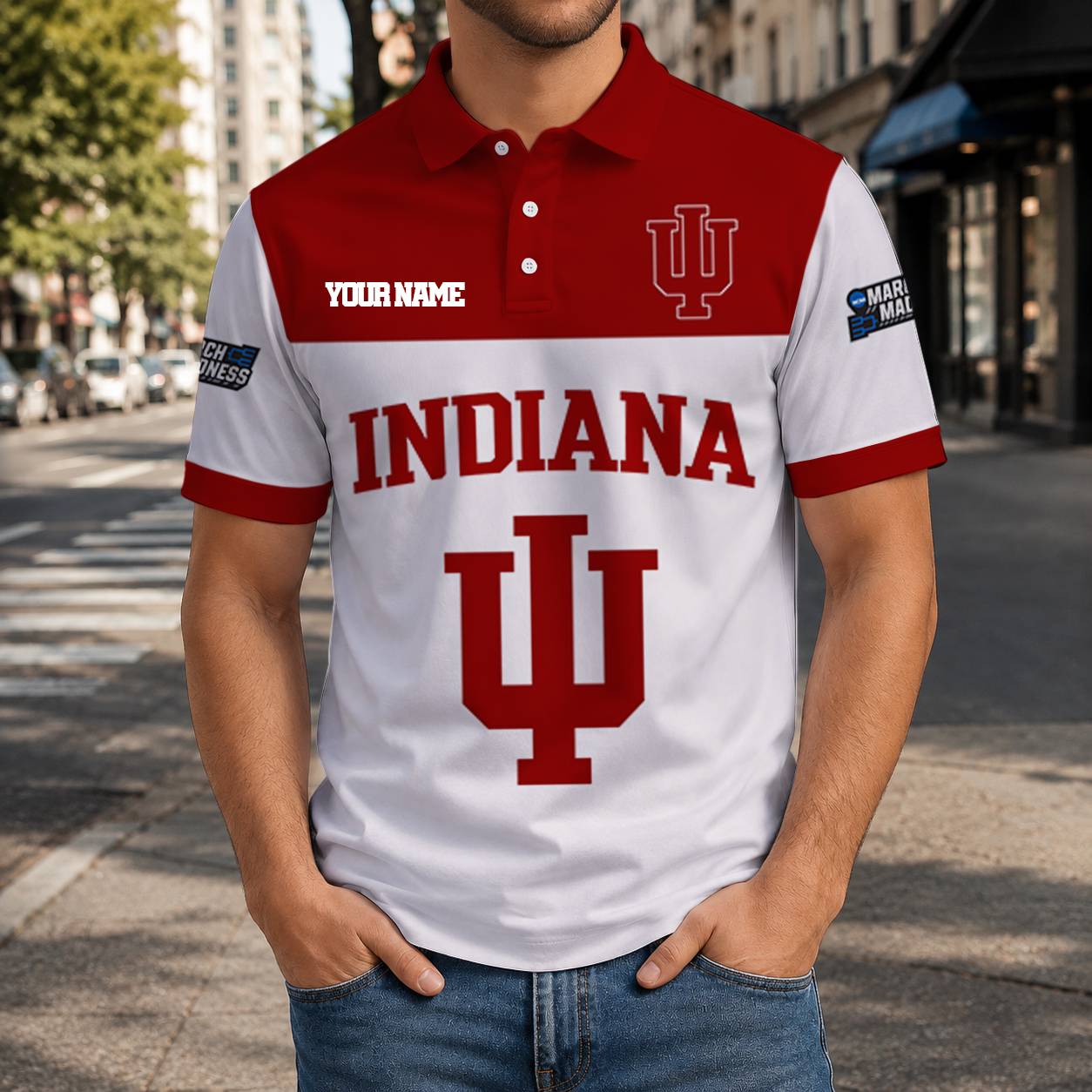 LIMITED EDITION - NEW CUSTOMIZED NCAA MAM03 IDH INDIANA HOOSIERS T-SHIRT, POLO SHIRT, ZIP POLO SHIRT, SWEATSHIRT, HOODIE & ZIP HOODIE