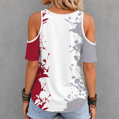 [FAN FAVORITE] NEW CUSTOMIZED NCAA MAM03 IDH INDIANA HOOSIERS CRISS CROSS V-NECK TOP