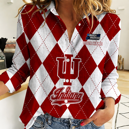 LIMITED DROP - NEW CUSTOMIZED | NCAA MAM03 IDH ID HOOSIERS WOMEN CASUAL SHIRT FOR FAN