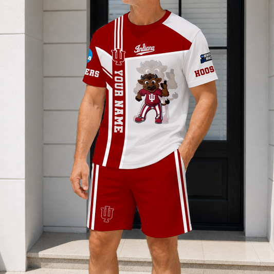 ELITE EDITION - NEW CUSTOMIZED NCAA MAM03 IDH ID HOOSIERS T-SHIRT & SHORT PANTS SET