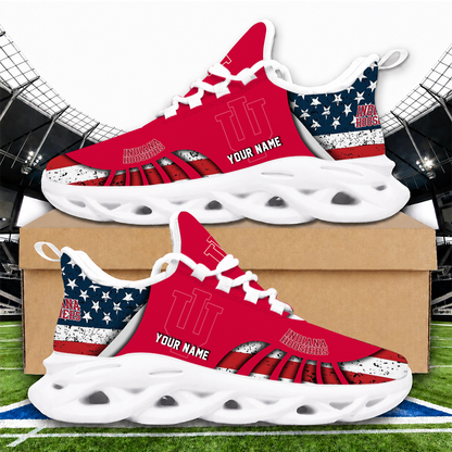 [FAN FAVORITE] NEW CUSTOMIZED NCAA MAM03 IDH INDIANA HOOSIERS STRAPPY UNISEX CLUNKY SNEAKERS
