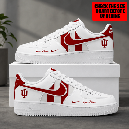 [FAN FAVORITE] NEW CUSTOMIZED NCAA MAM03 IDH INDIANA HOOSIERS STRAPPY AF1 SHOES