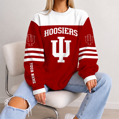 [FAN FAVORITE] NEW CUSTOMIZED NCAA MAM03 IDH INDIANA HOOSIERS STRAPPY UNISEX SWEATSHIRT