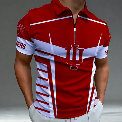 [FAN FAVORITE] NEW CUSTOMIZED NCAA MAM03 IDH INDIANA HOOSIERS STRAPPY POLO SHIRT