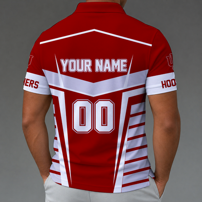 [FAN FAVORITE] NEW CUSTOMIZED NCAA MAM03 IDH INDIANA HOOSIERS STRAPPY POLO SHIRT