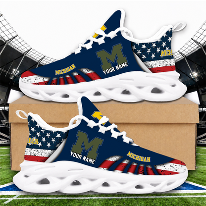 [FAN FAVORITE] NEW CUSTOMIZED NCAA FBS03 MIW MICHIGAN WOLVERINES CLUNKY SNEAKERS
