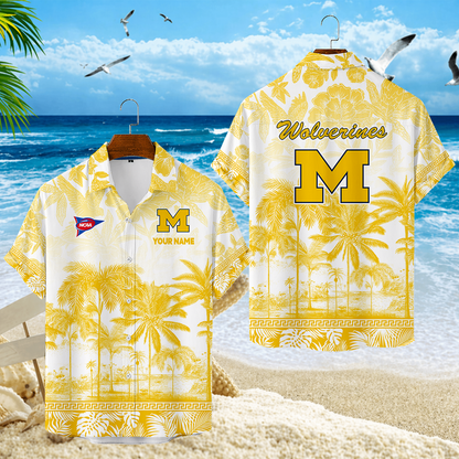 LIMITED EDITION - NEW CUSTOMIZED FBS03 MIW MICHIGAN WOLVERINES UNISEX HAWAIIAN SHIRT