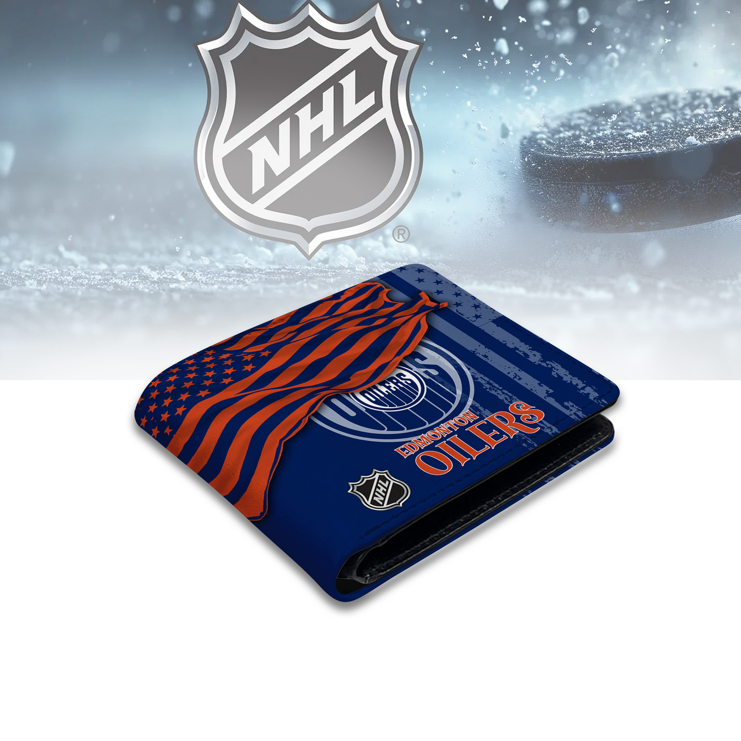 [SUPER SALE ] NEW CUSTOMIZED NHL03 EMO EDMONTON OILERS LEATHER WALLET