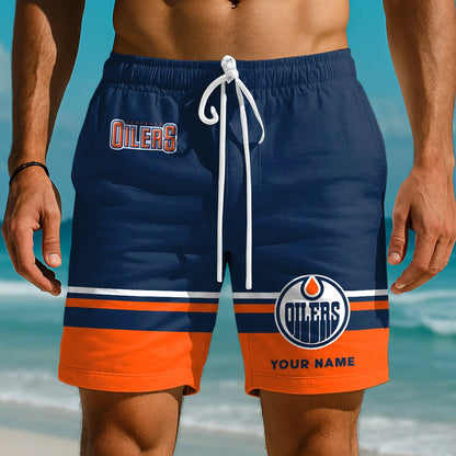EXCLUSIVE EDITION - NEW CUSTOMIZED NHL03 EMO EDMONTON OILERS SHORT PANTS