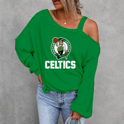 [HOT DEAL] NEW CUSTOMIZED NBA03 BCE BOSTON CELTICS DROP SHOULDER SWEATSHIRT